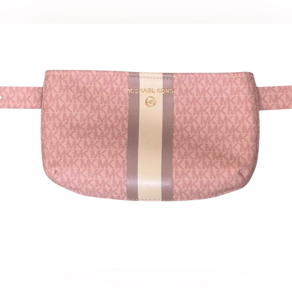 Michael Kors Pink & White Belt Bag Fanny Pack S/M